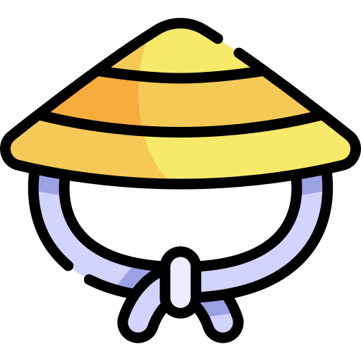 sombrero de bambú icono gratis