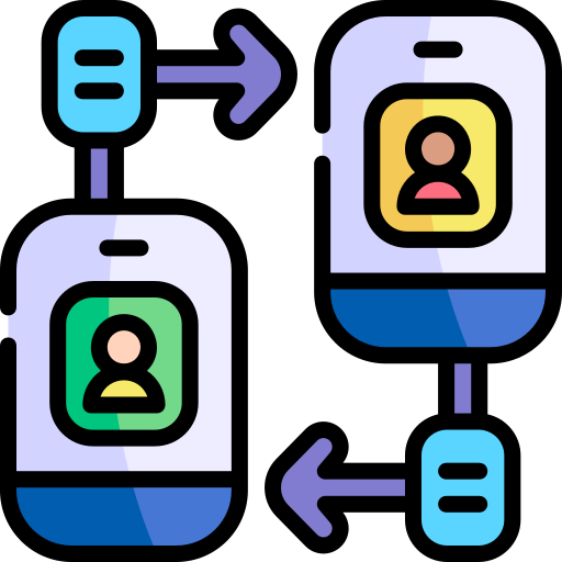 File sharing Kawaii Lineal color icon