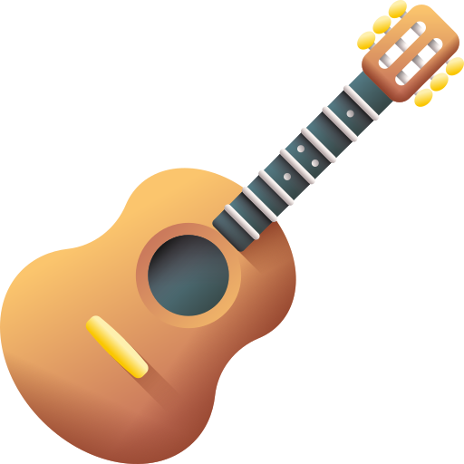 Acoustic Guitar 3d Color Icon 4427