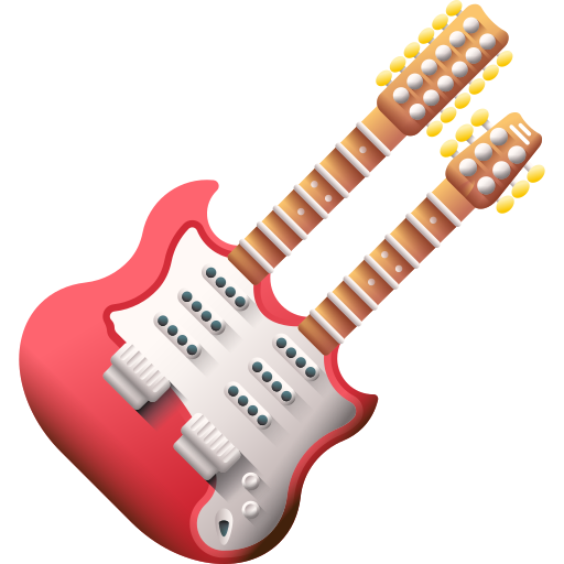 guitarra de doble cuello icono gratis