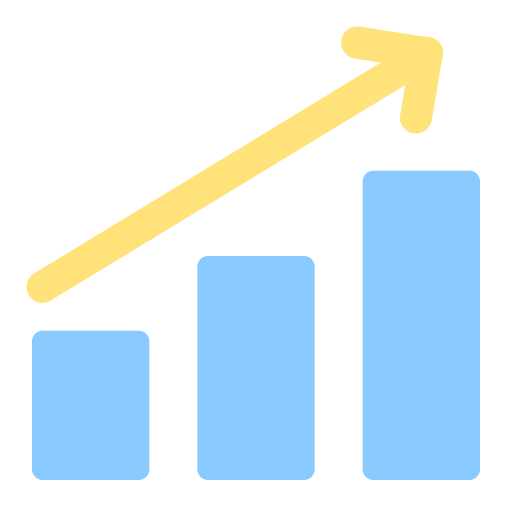 gráfico de crecimiento icono gratis