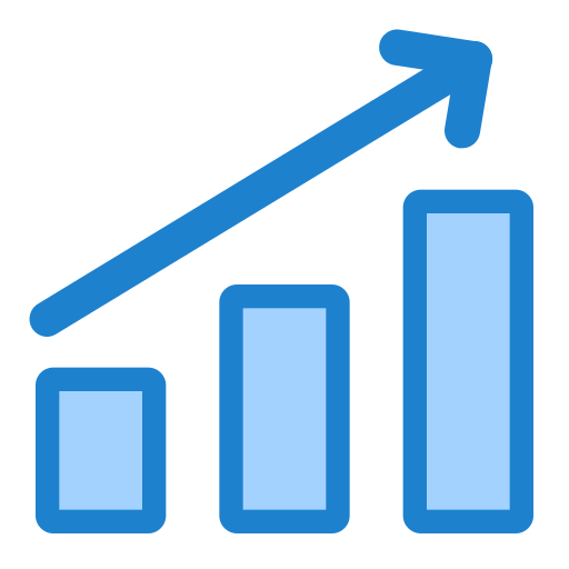 gráfico de crecimiento icono gratis