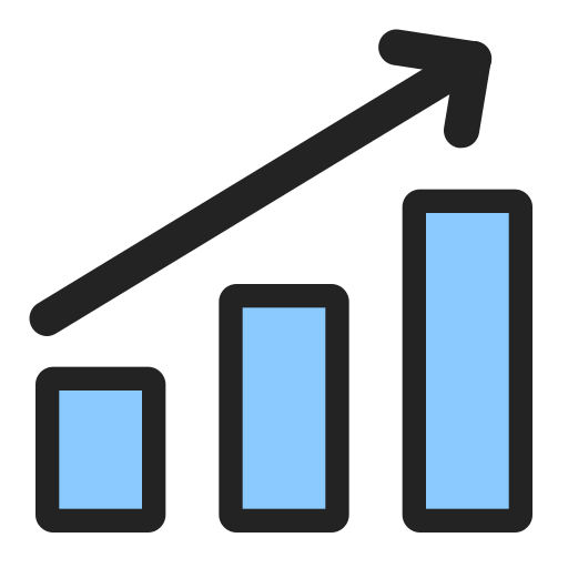 gráfico de crecimiento icono gratis