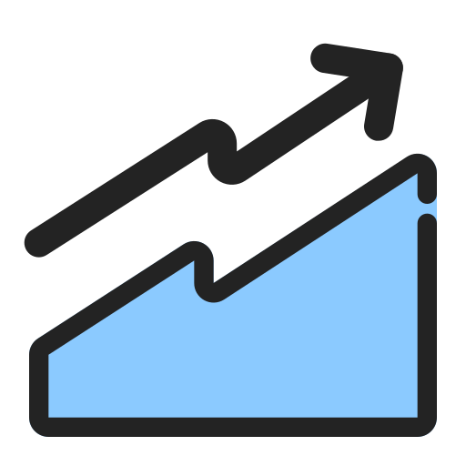 gráfico de crecimiento icono gratis