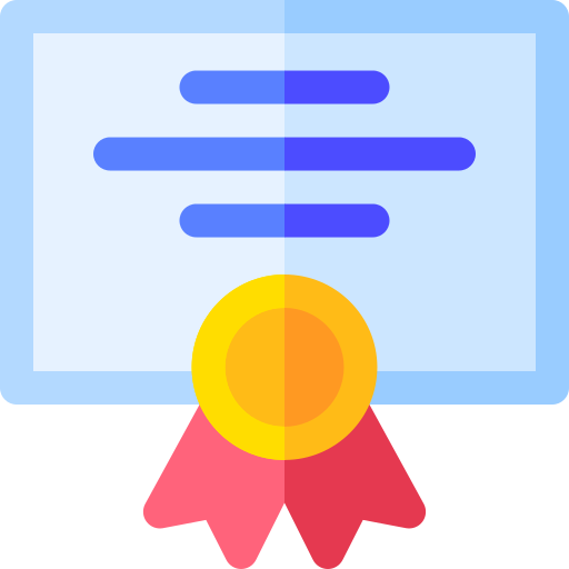 Certificate Basic Rounded Flat icon