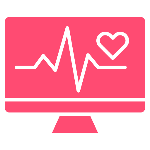 Heart rate monitor Generic color fill icon