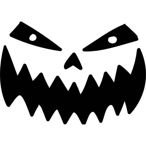 Pumpkin Face Hand Drawn Black icon