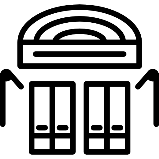 puertas de teatro icono gratis