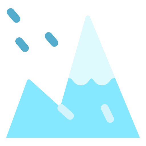 montaña de hielo icono gratis