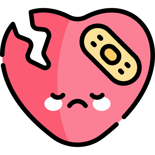 corazón roto icono gratis