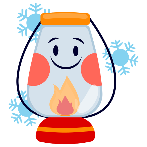 Fire lamp free sticker
