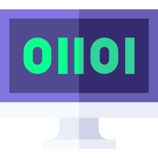 código binario icono gratis