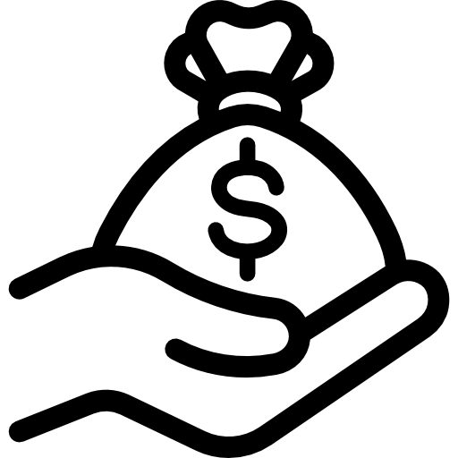 bolsa de dinero icono gratis