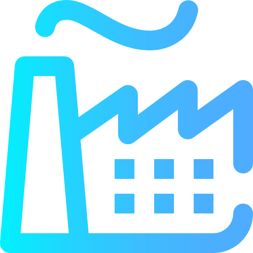 Nuclear plant Super Basic Omission Gradient icon