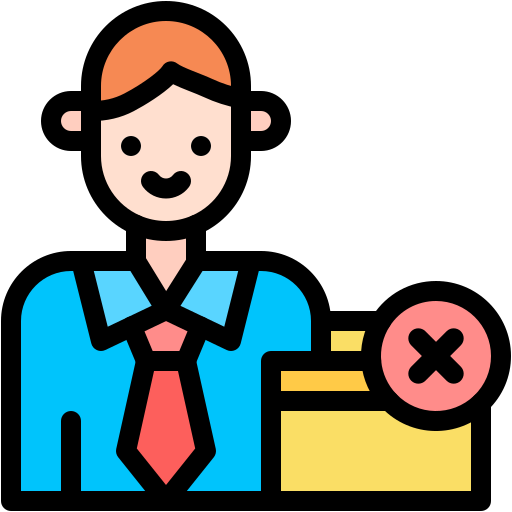 perdida de trabajo icono gratis