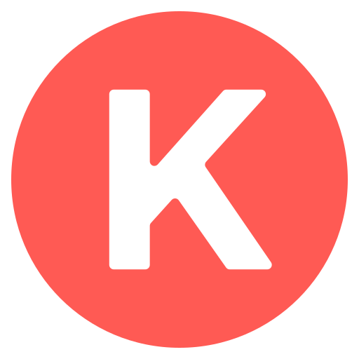 Letter k Generic color fill icon