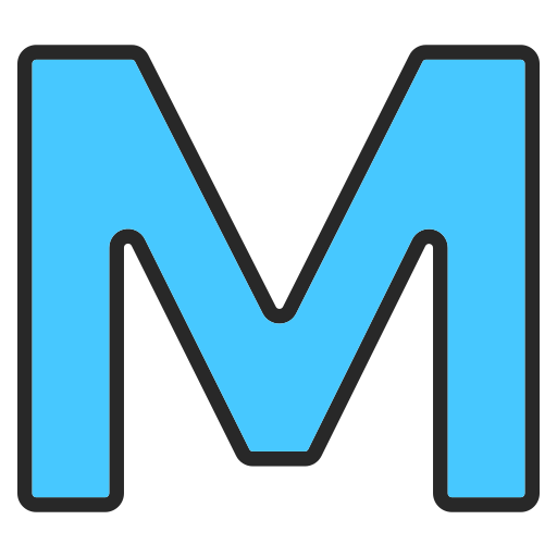 Letter m Generic gradient fill icon