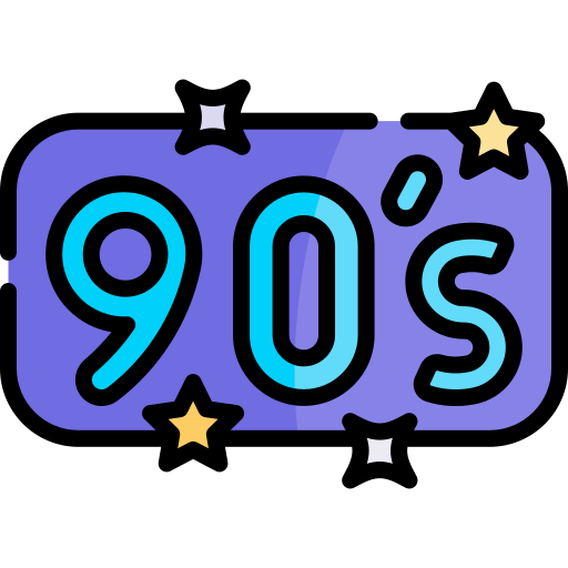 años 90 icono gratis