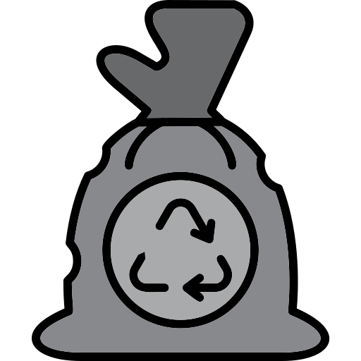 Trash discount bag icon