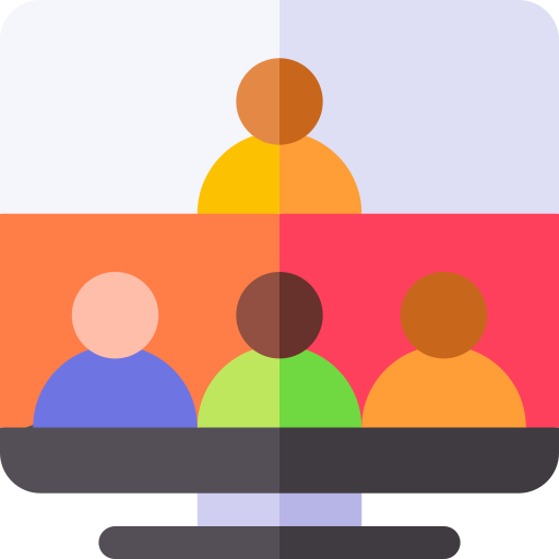 Video Conference Basic Rounded Flat icon