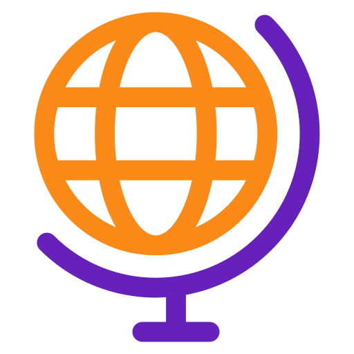 Globe Generic Outline Color icon