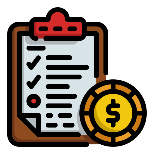 Lista de precios icono gratis