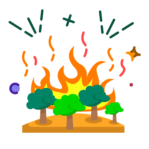 Forest fire free icon