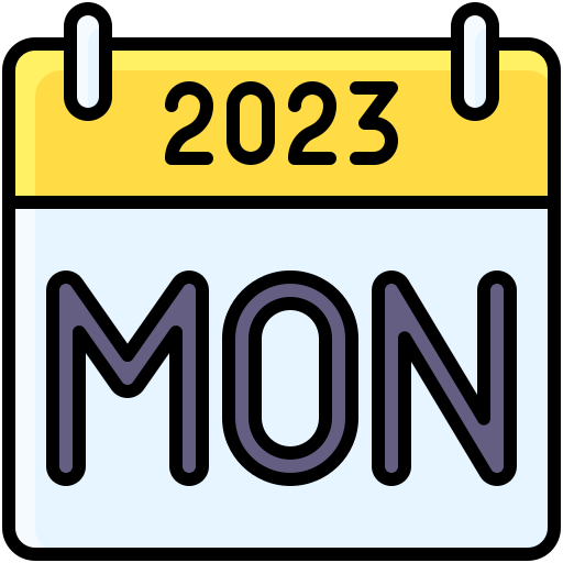 Monday - Free time and date icons