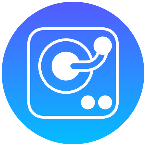 Turntable Generic gradient fill icon