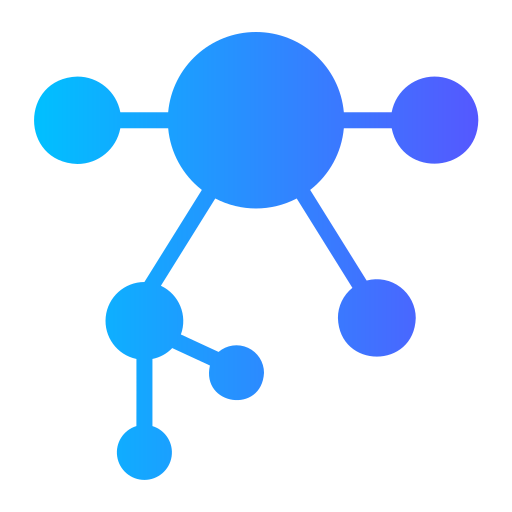 Molecular structure Generic gradient fill icon