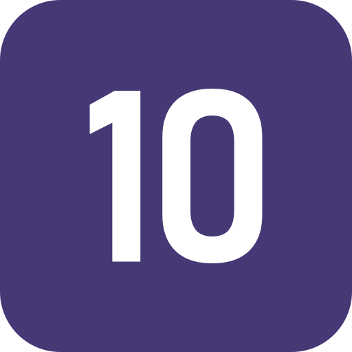 numero 10 icono gratis