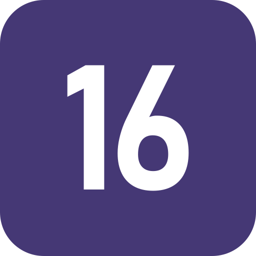 16 grátis ícone 16 grátis ícone