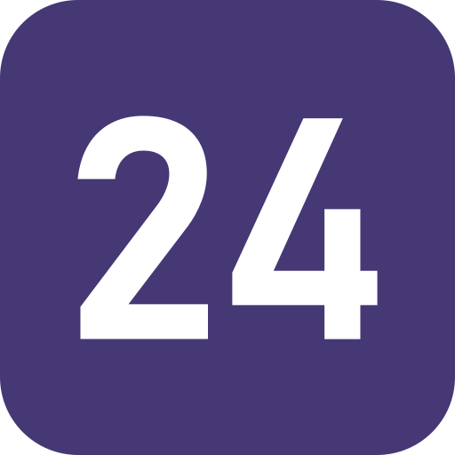 Number 24 Generic Circular icon