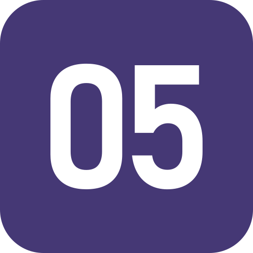 número 5 icono gratis