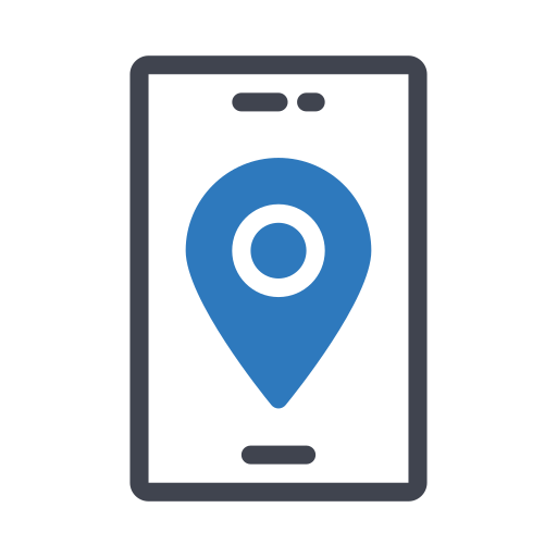 Mobile map Generic Blue icon