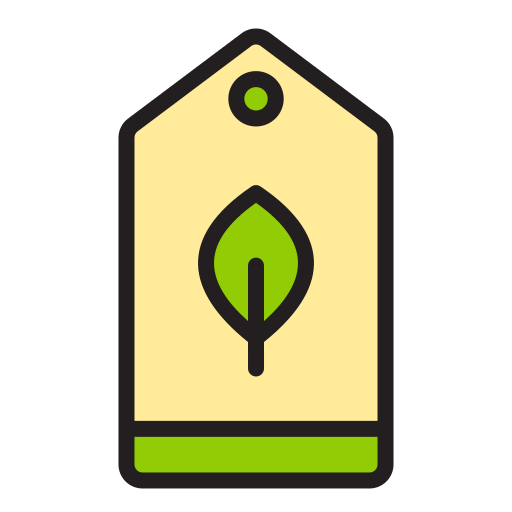 etiqueta ecológica icono gratis