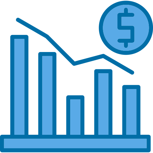 Recesión icono gratis