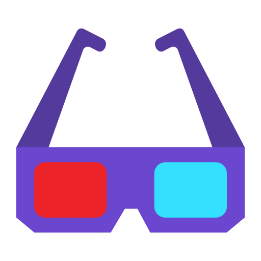 3d glasses Generic color fill icon