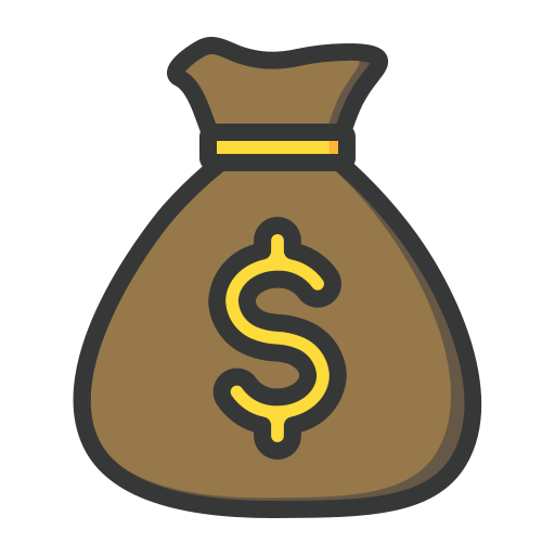 bolsa de dinero icono gratis