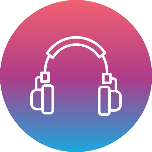 Headphone icon Generic gradient fill