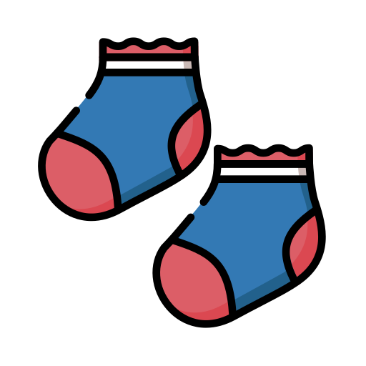 Baby Socks Generic Outline Color icon