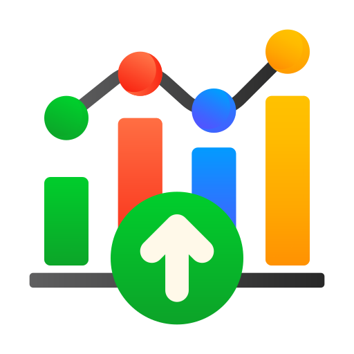 tendencia icono gratis