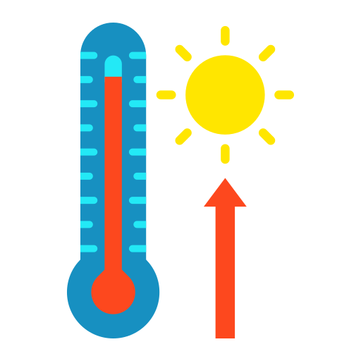 alta temperatura icono gratis