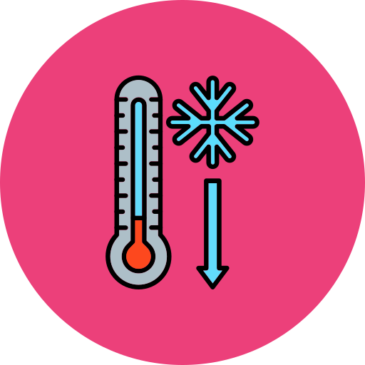 baja temperatura icono gratis