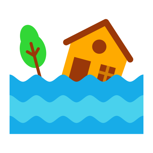 Flooded house - Free weather icons