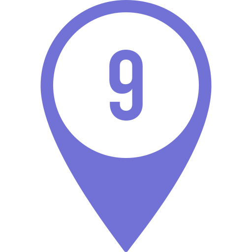 número 9 icono gratis