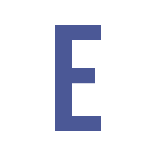 Letter e Generic color fill icon