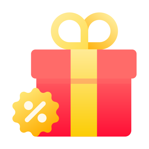 descuento de regalo icono gratis