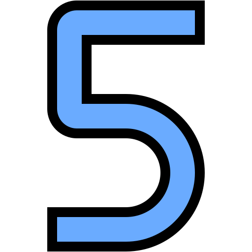 Number 5 Generic color lineal-color icon