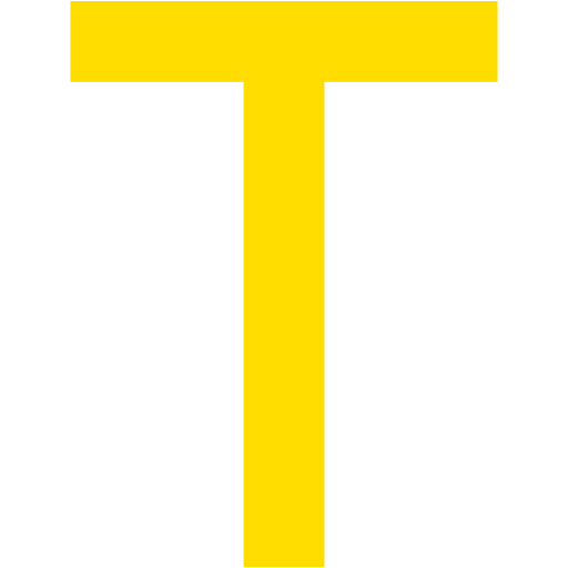 Letter T Generic color fill icon